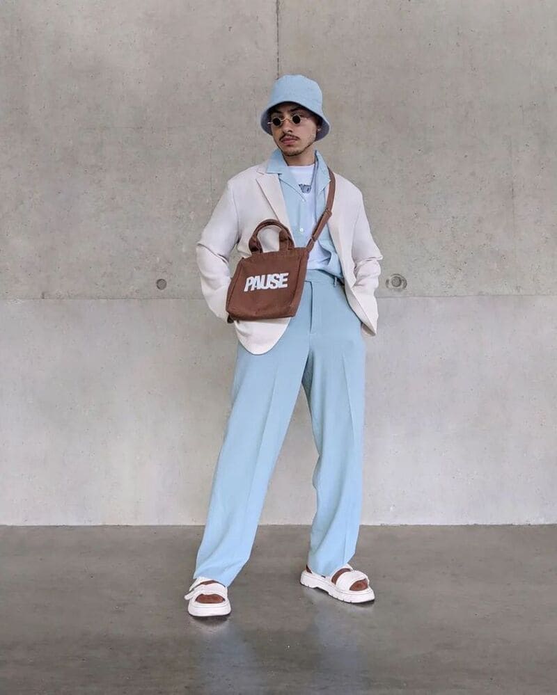 phối đồ với áo blazer nam cùng áo sơ mi