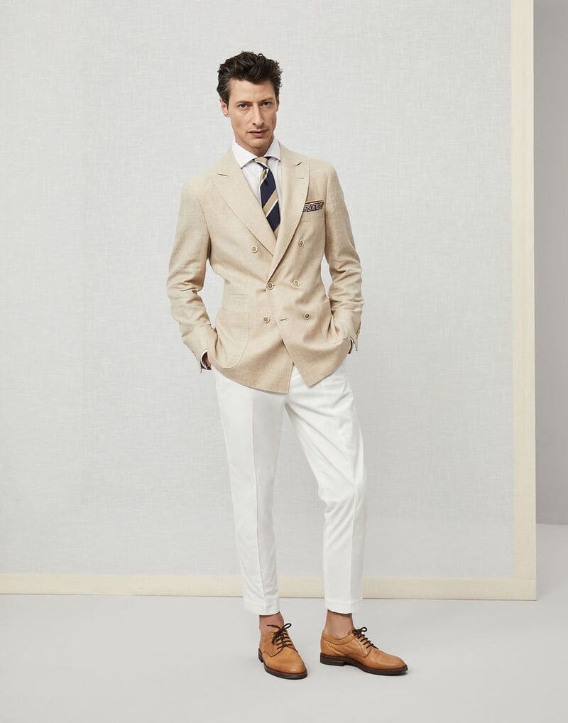 phối đồ với áo blazer nam cùng giày tây