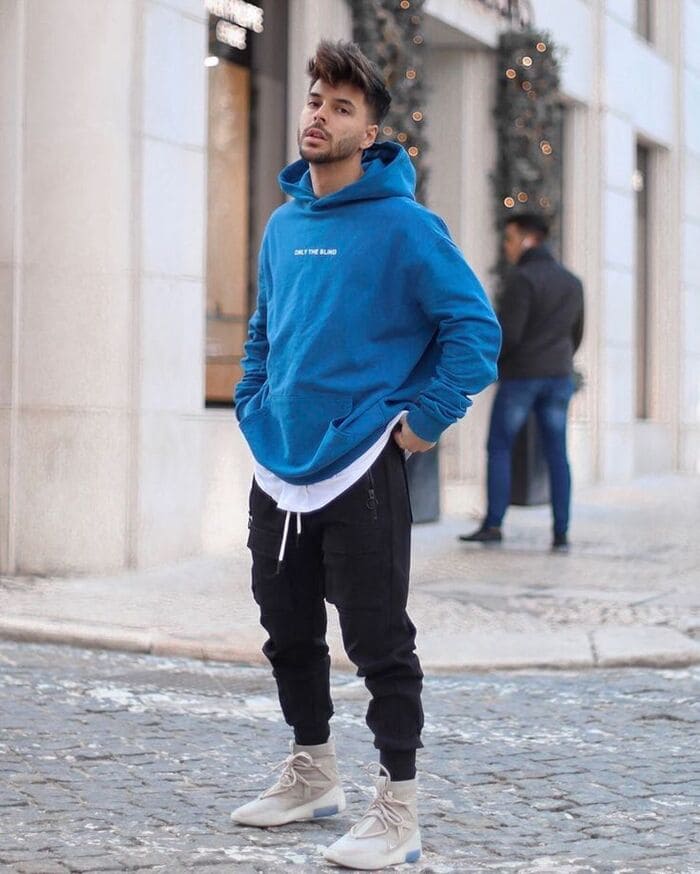 phối đồ với áo khoác nam cùng quần jogger